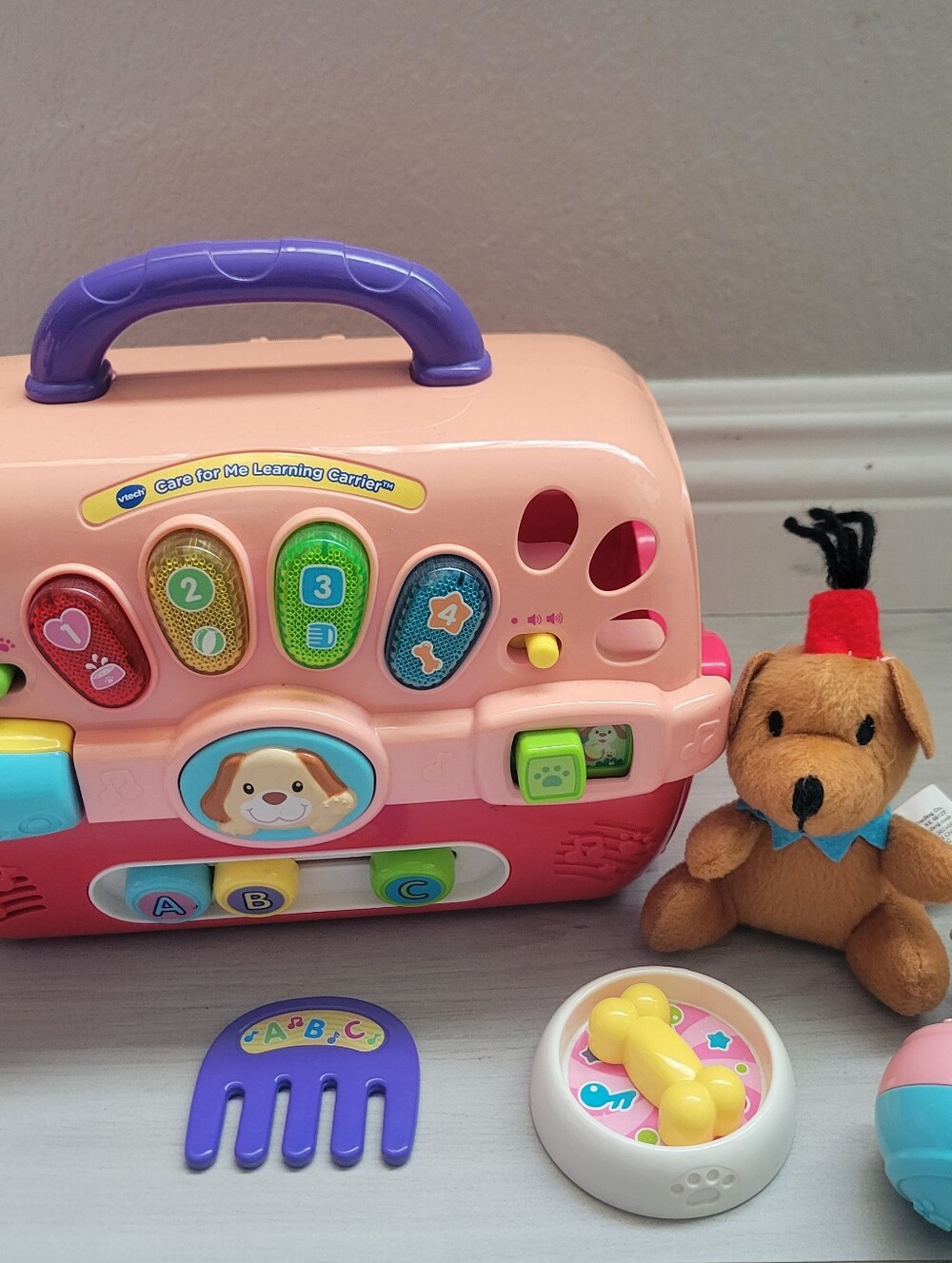 Vtech Pink Interactive Puppy Learning Carrier Toy And Other Toys 5 Pieces